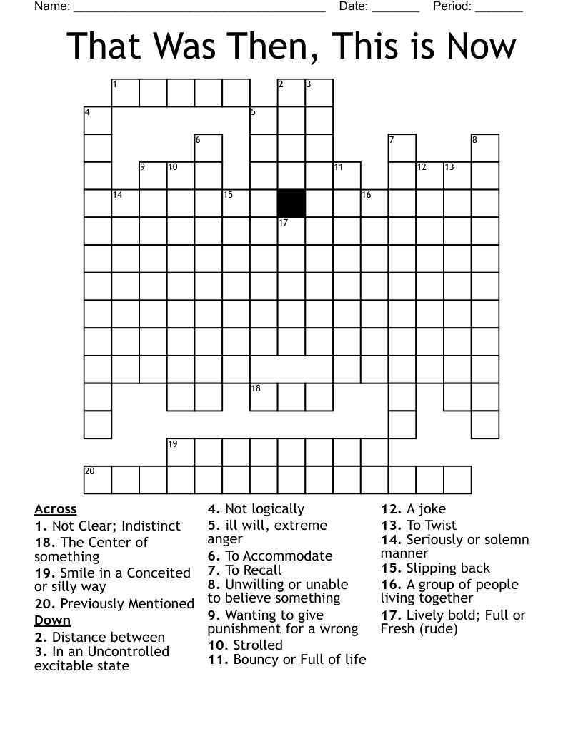 seriously now crossword clue