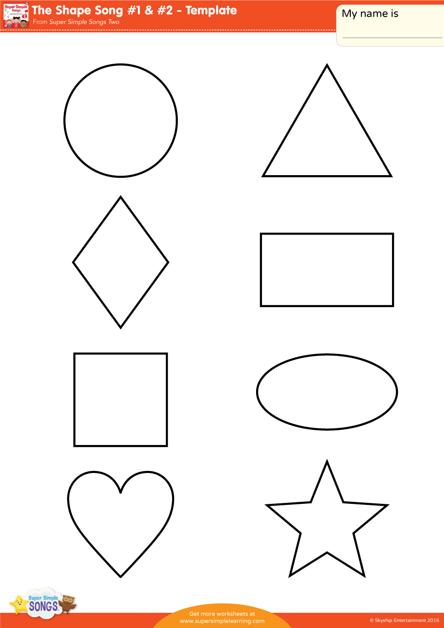 free printable shapes worksheets