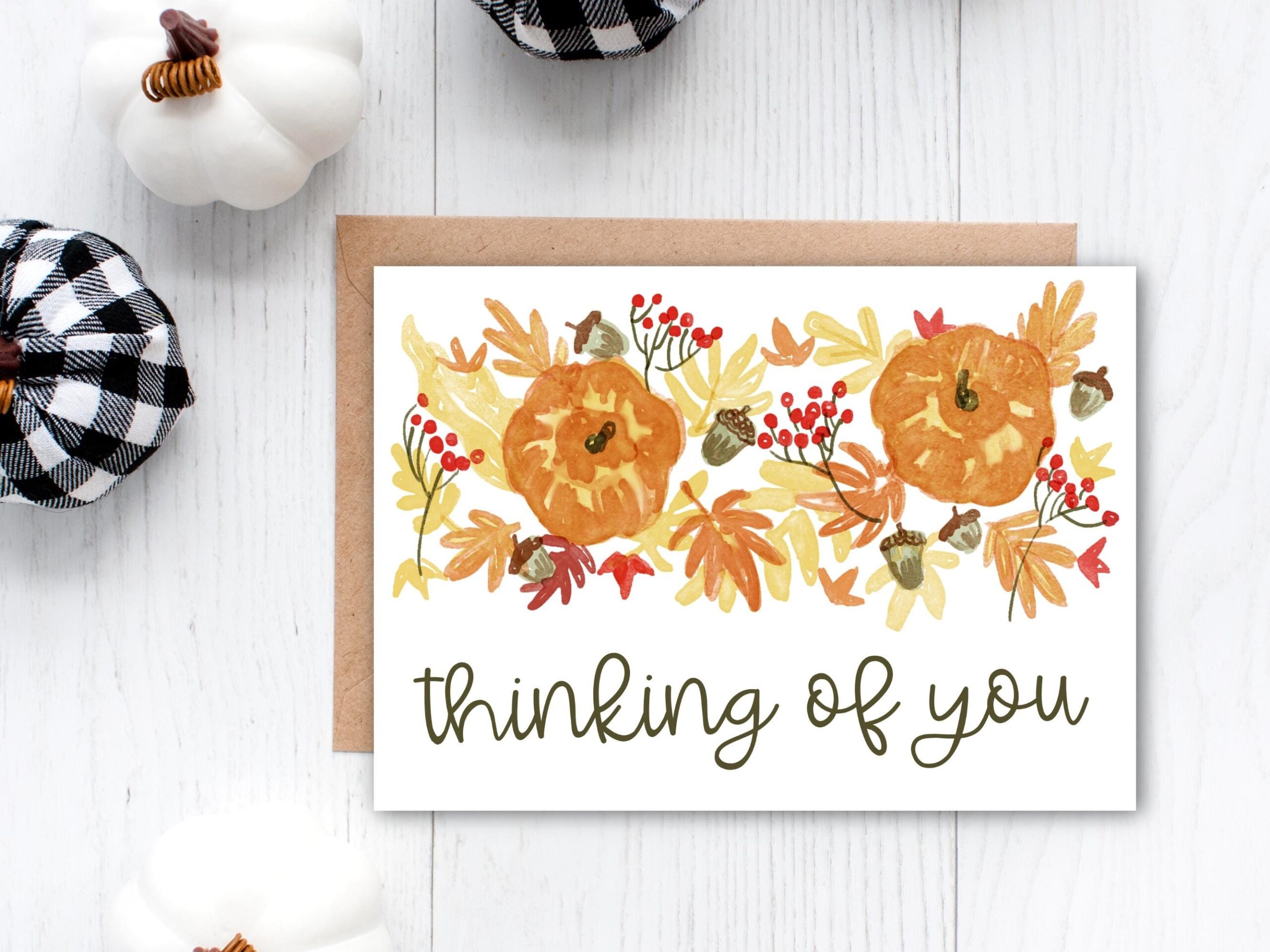 Thinking Of You Digital Card Fall Thinking Of You Printable Card Autumn Greeting Card Fall Greeting Card Thinking Of You Autumn Card Etsy