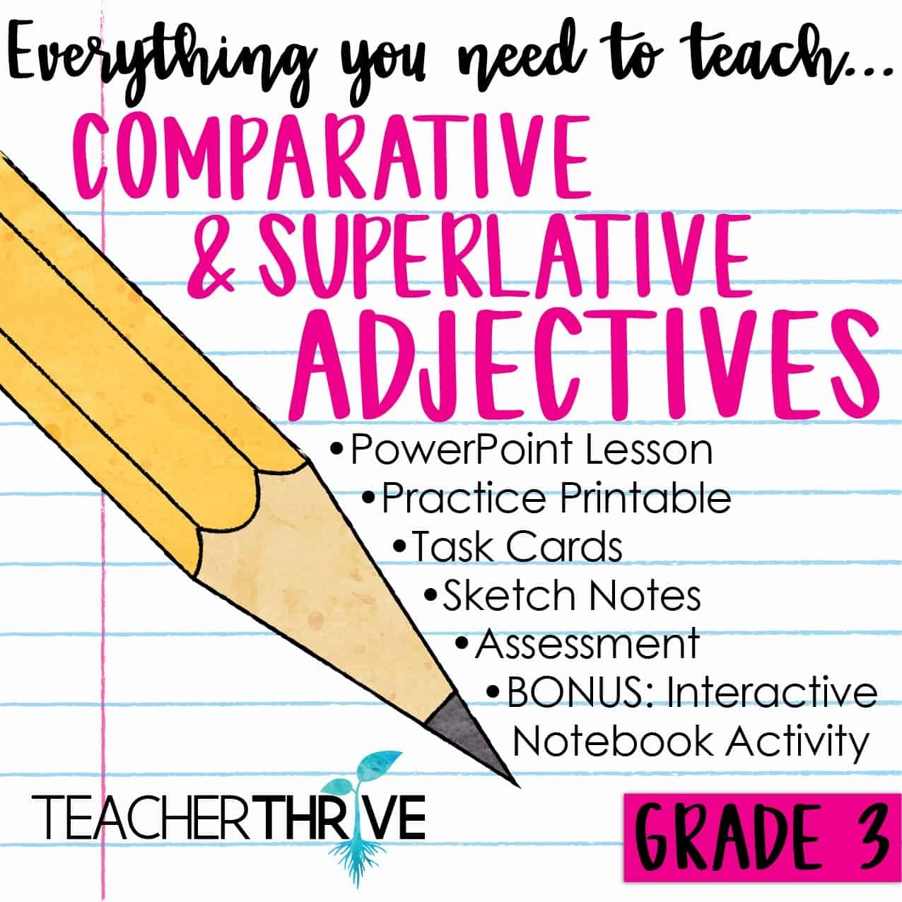 free printable lesson plans adjectives