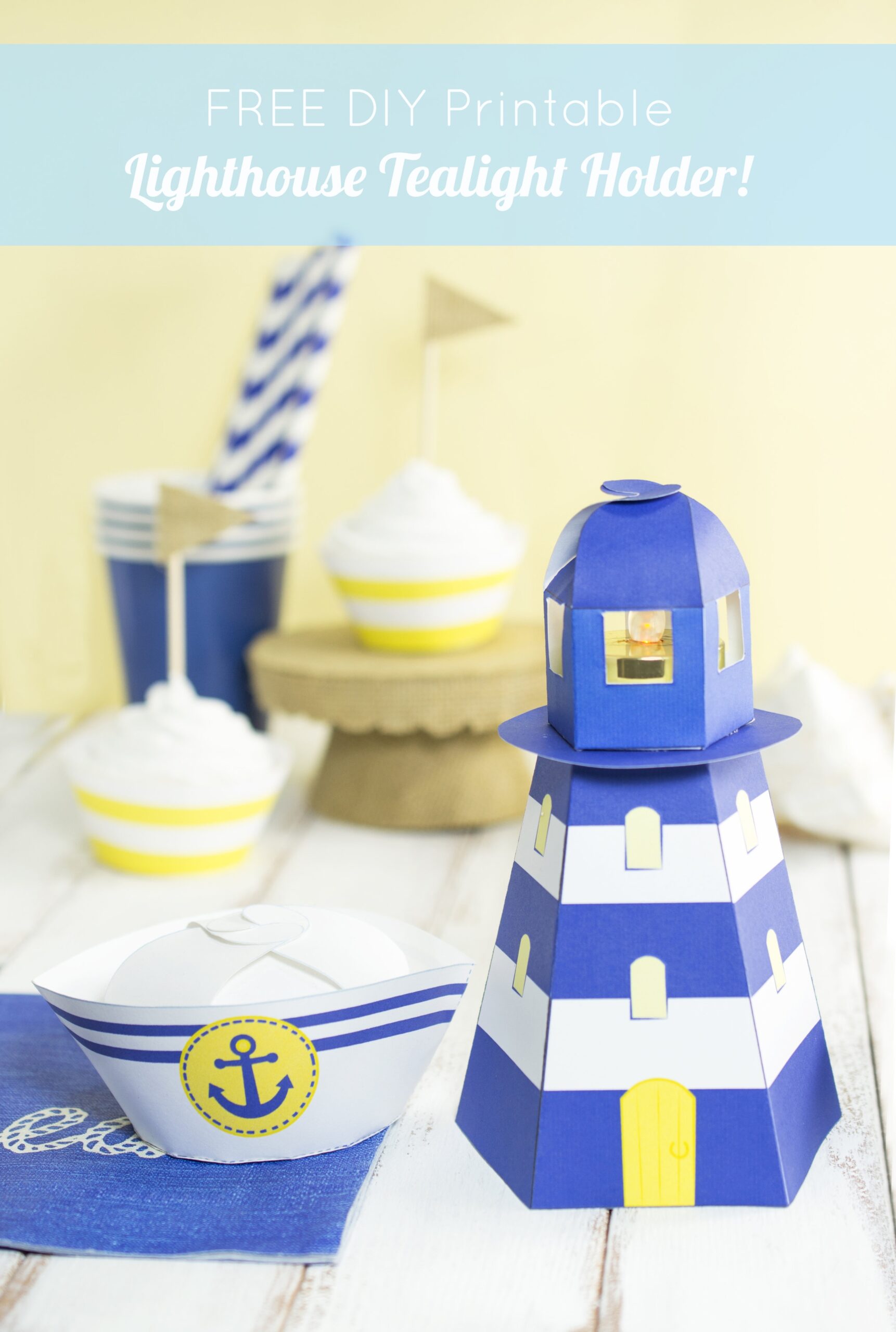 This Little Light Of Mine DIY Printable Lighthouse Tealight Holder  This Little Light Of Mine DIY Printable Lighthouse Tealight Holder