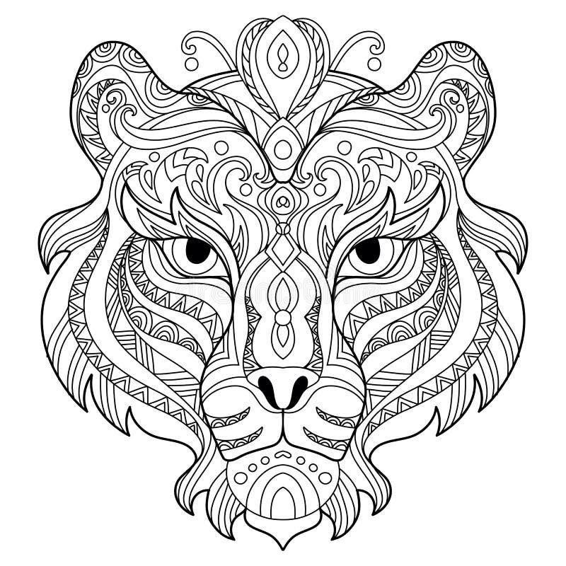 Tiger Coloring Stock Illustrations 6 398 Tiger Coloring Stock 