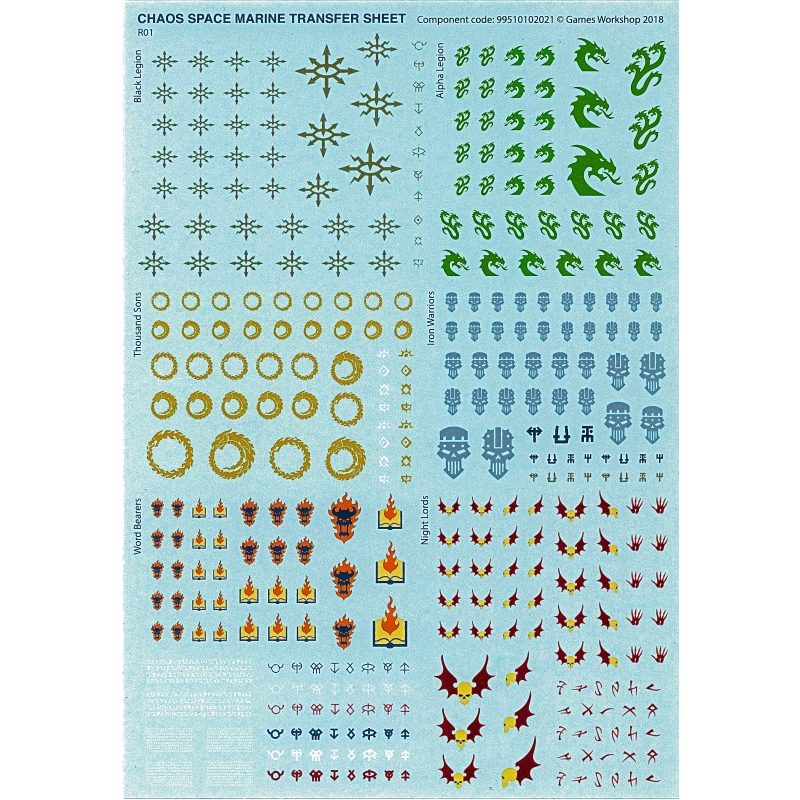 printable transfer sheets warhammer