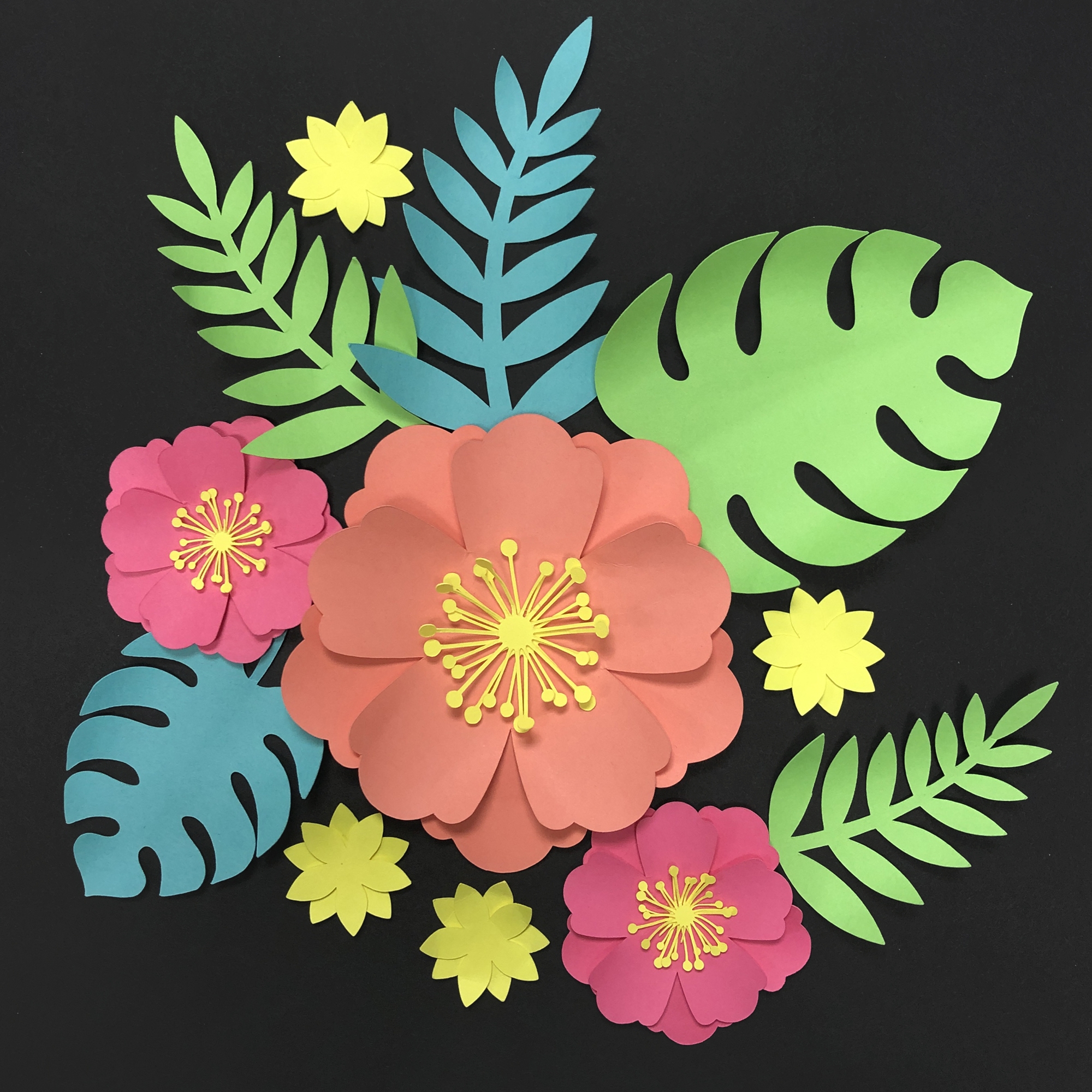 Tropical Florals SVG Files Free Printable Download Paris 