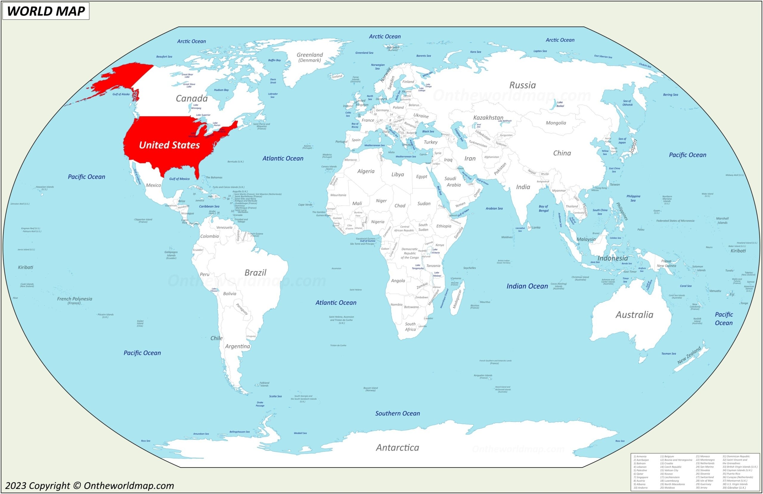 USA Location On The World Map Ontheworldmap USA Location On The World Map Ontheworldmap
