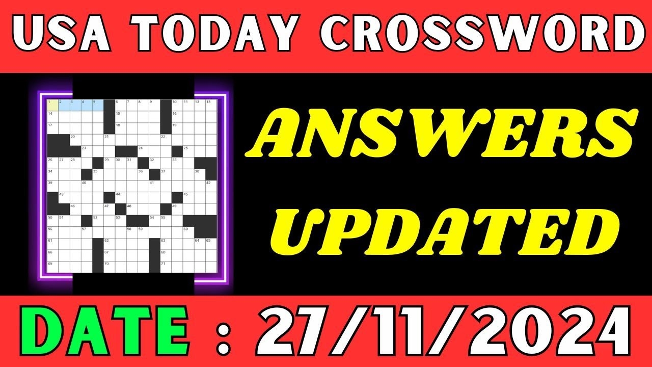 u s a today crossword puzzle answers