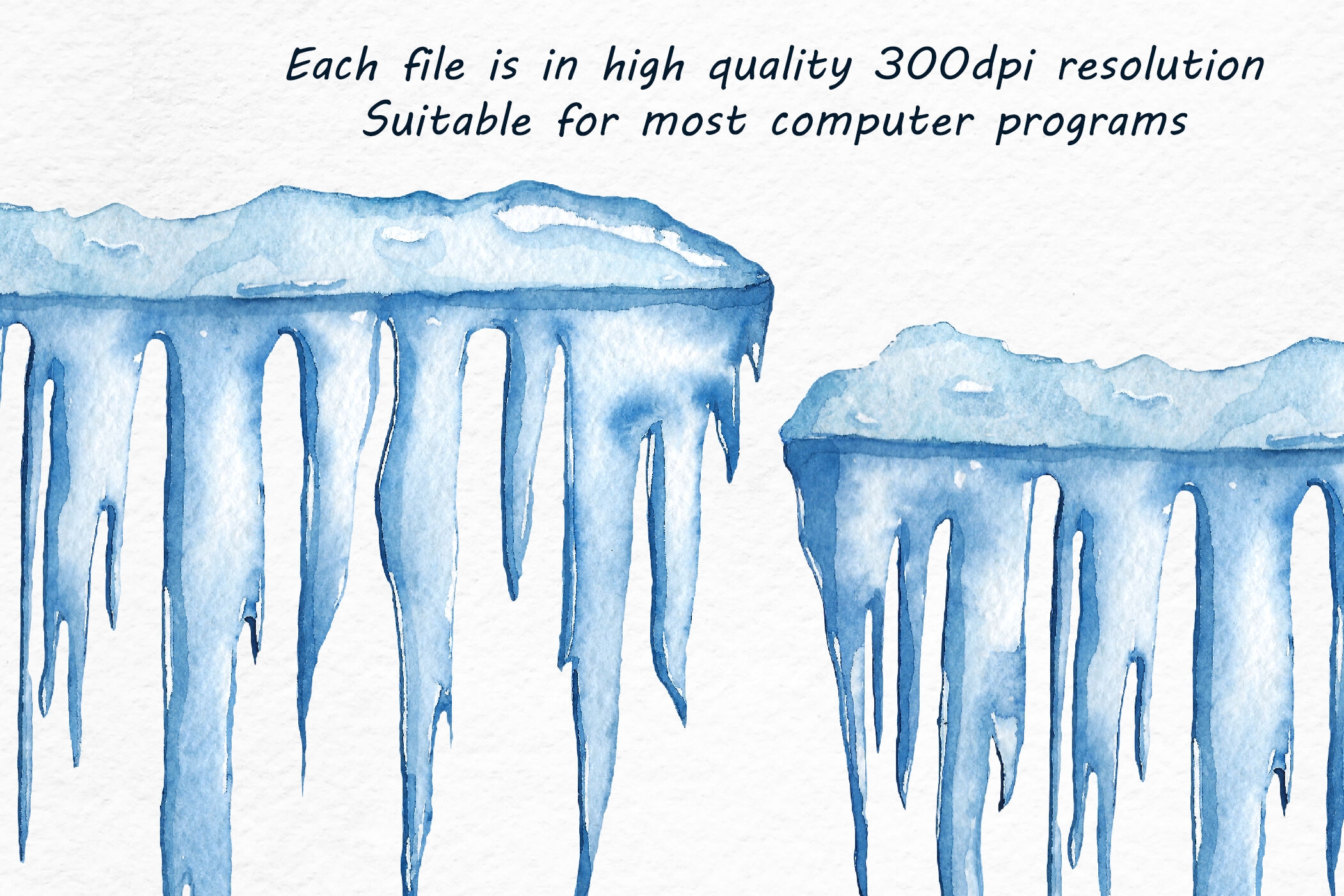 free printable icicles stationery