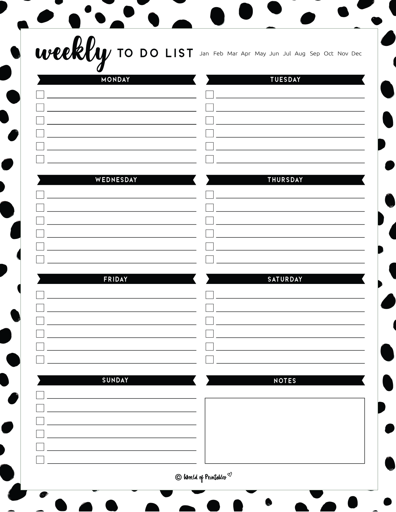 Weekly To Do List Templates World Of Printables Weekly To Do List Templates World Of Printables