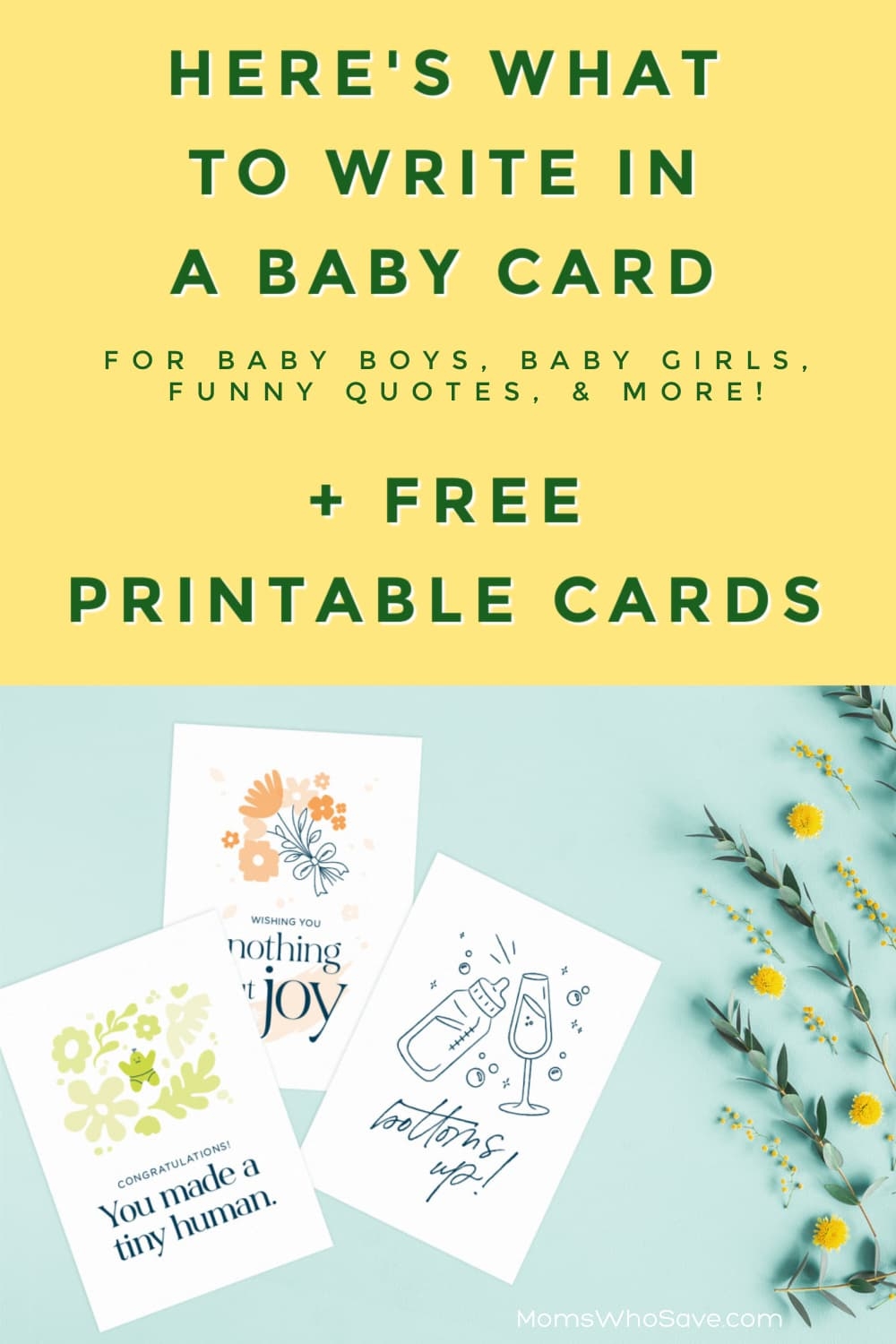 free printable baby cards