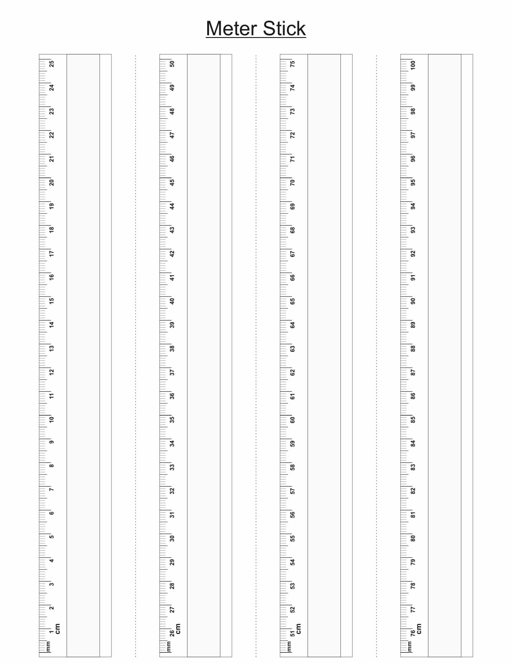 WOUND MEASURE RULER Paper Sheet English A4 Recto Worksheets 