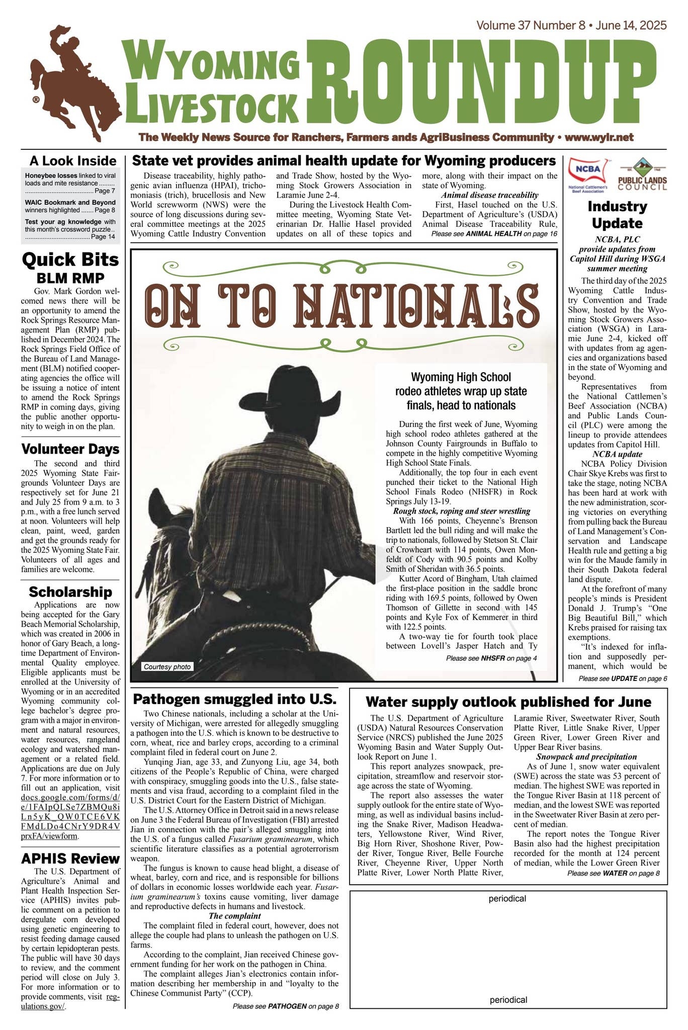 Wyoming Livestock Roundup June 14 2025 By Wyoming Livestock Roundup Issuu