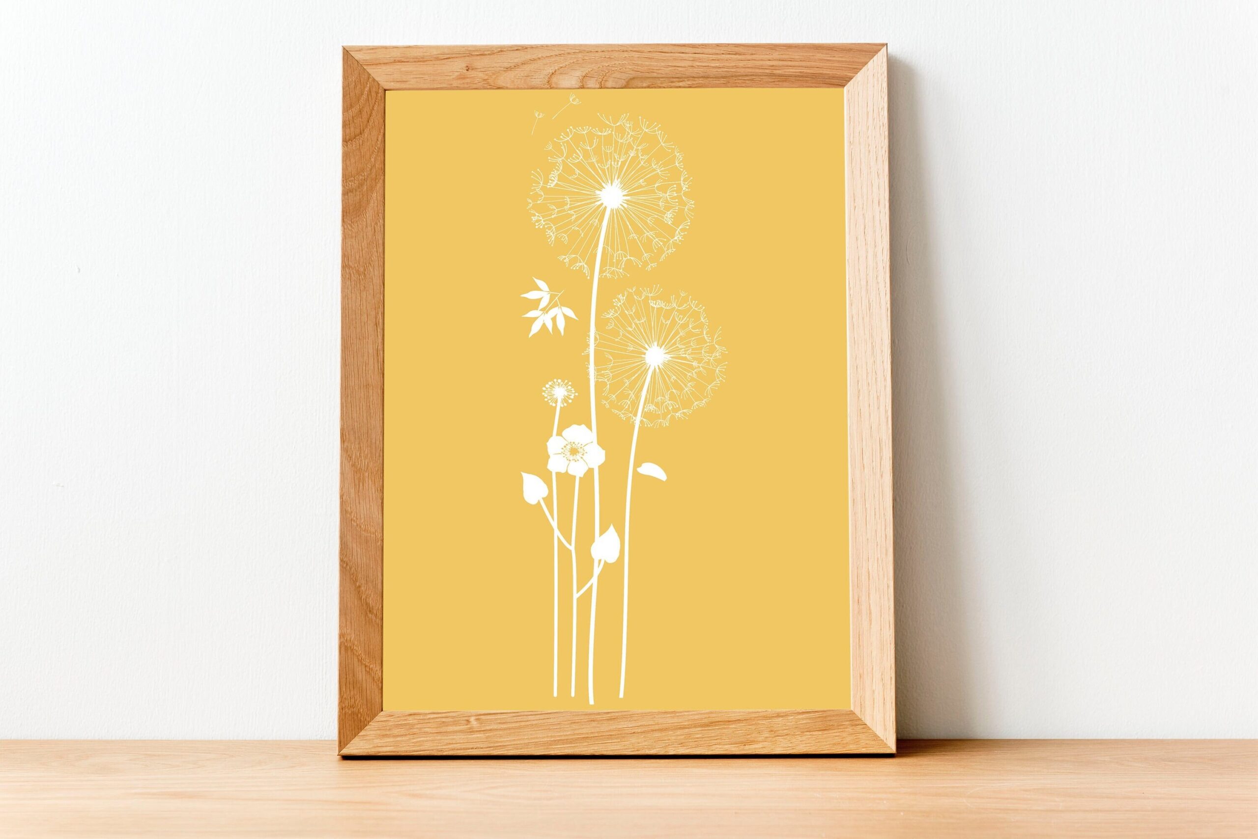 Yellow Dandelion Printables Etsy