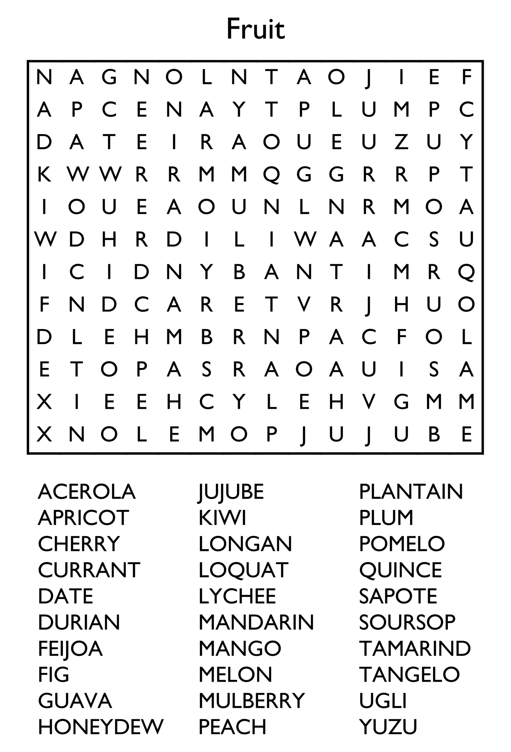 word search printable for adults