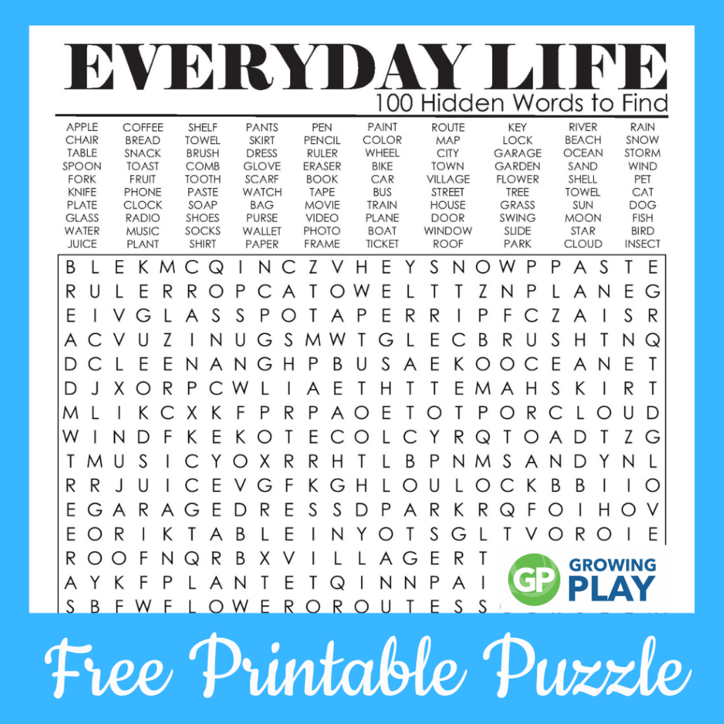 printable word search puzzles for adults