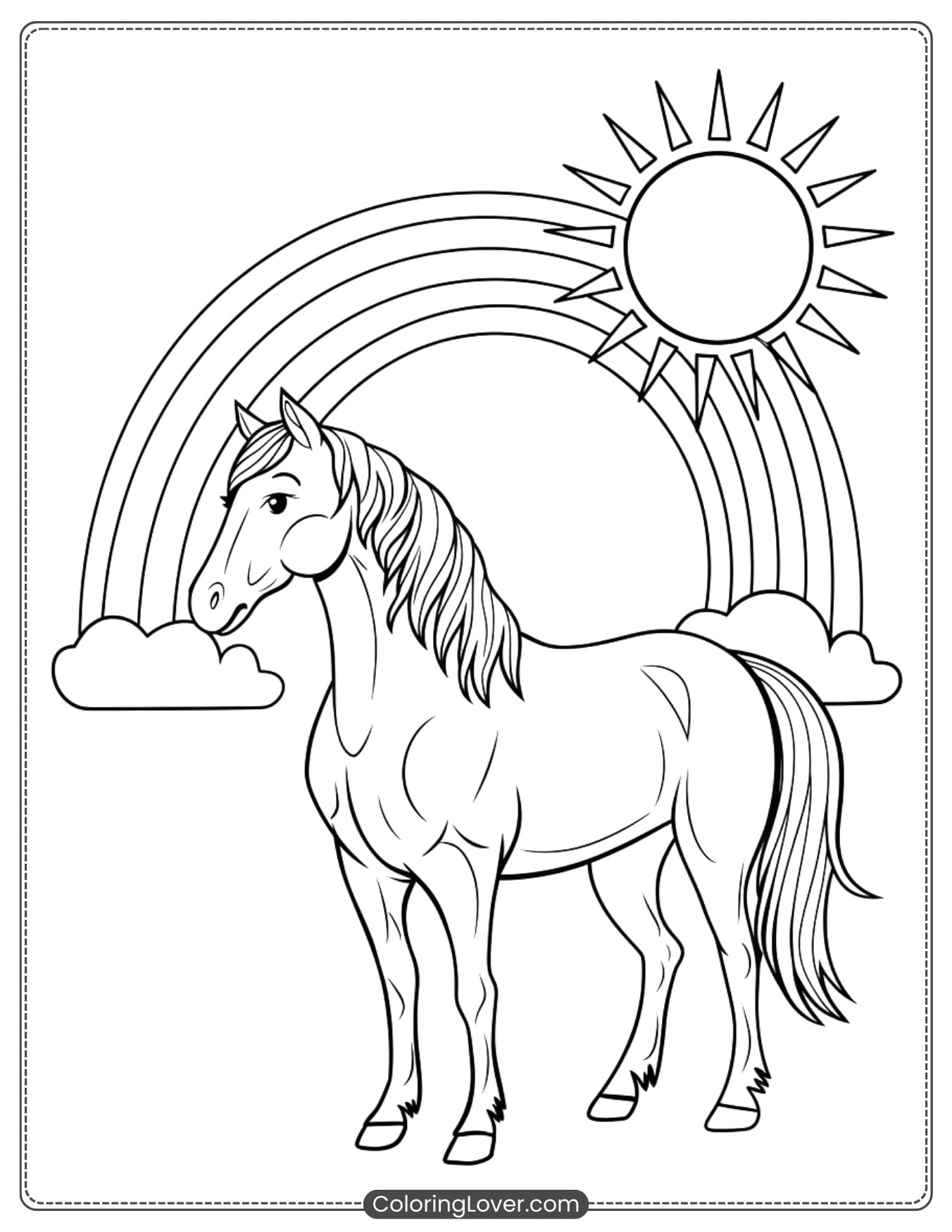 printable coloring pages of horses