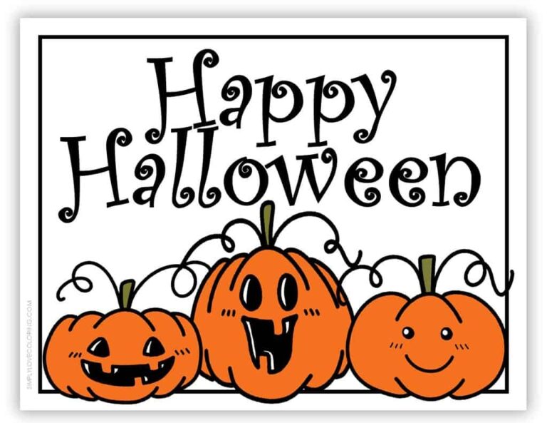 12 Happy Halloween Sign Printables Free PDF Downloads Simply Love Coloring