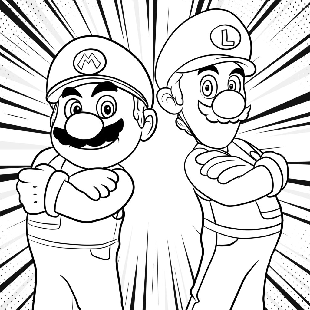 printable mario coloring pages