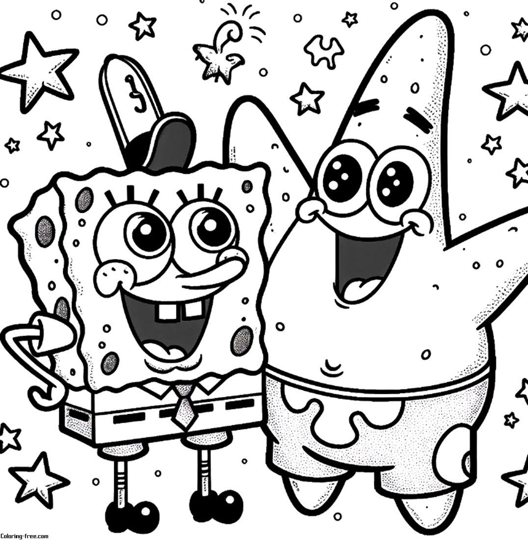 spongebob coloring pages printable