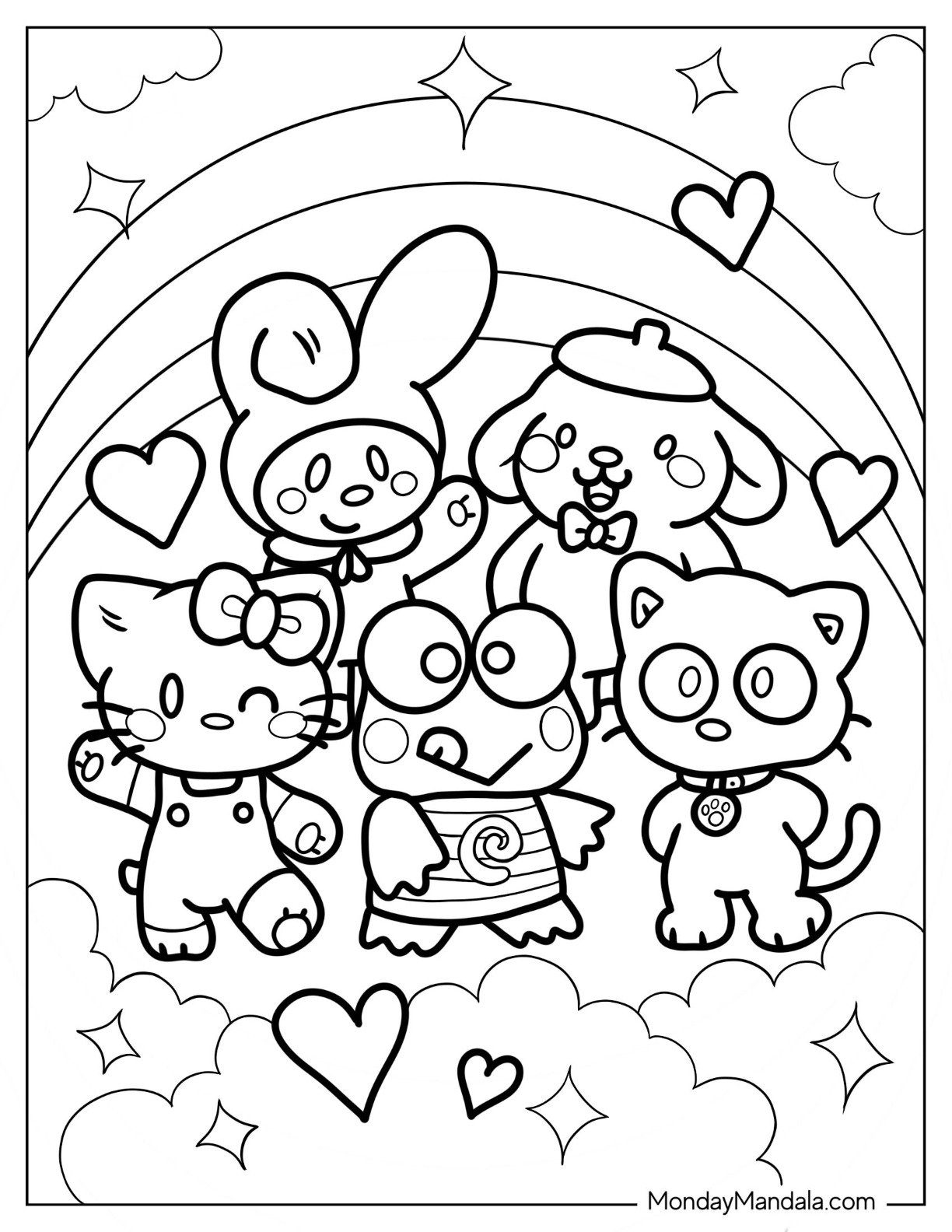 30 Sanrio Coloring Pages Free PDF Printables  30 Sanrio Coloring Pages Free PDF Printables
