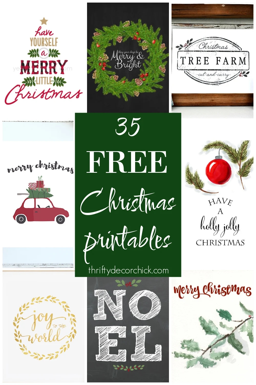 35 FREE Christmas Printables To Deck Your Halls Thrifty Decor Chick Thrifty DIY Decor And Organizing