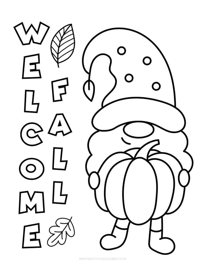 fall coloring pages printable free