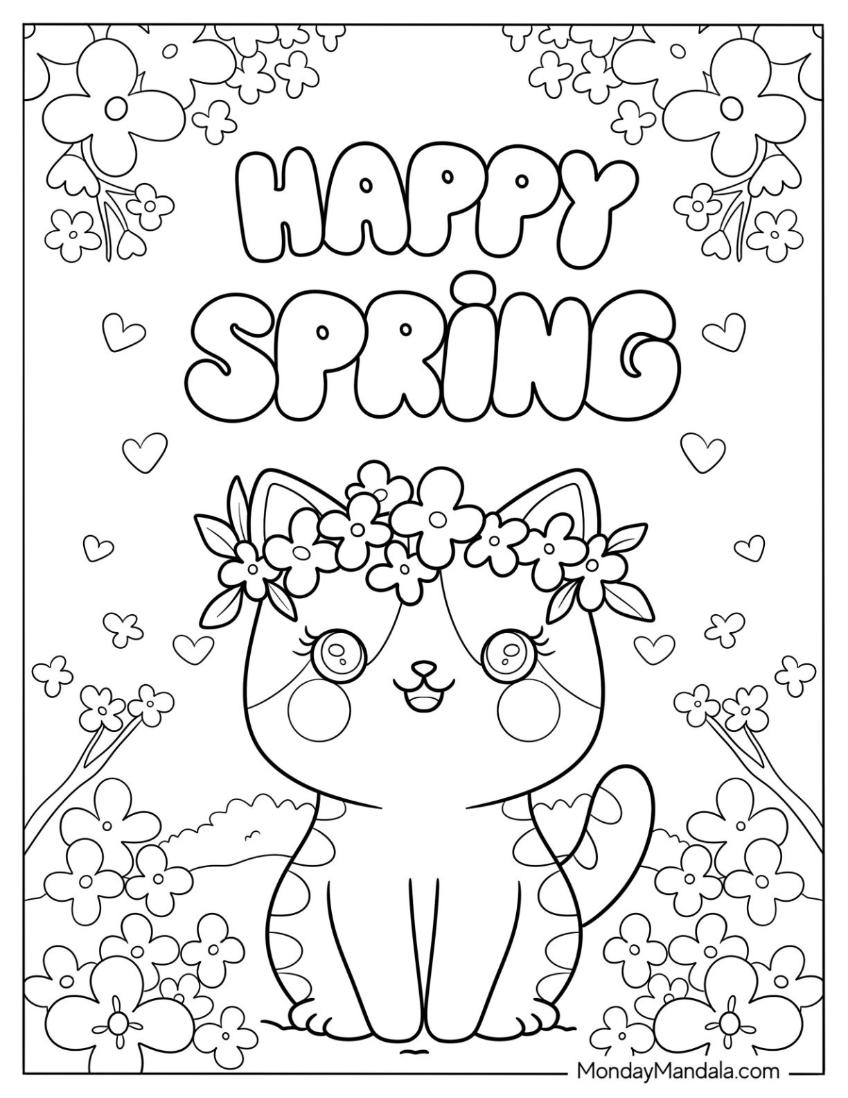 36 Spring Coloring Pages Free PDF Printables  36 Spring Coloring Pages Free PDF Printables