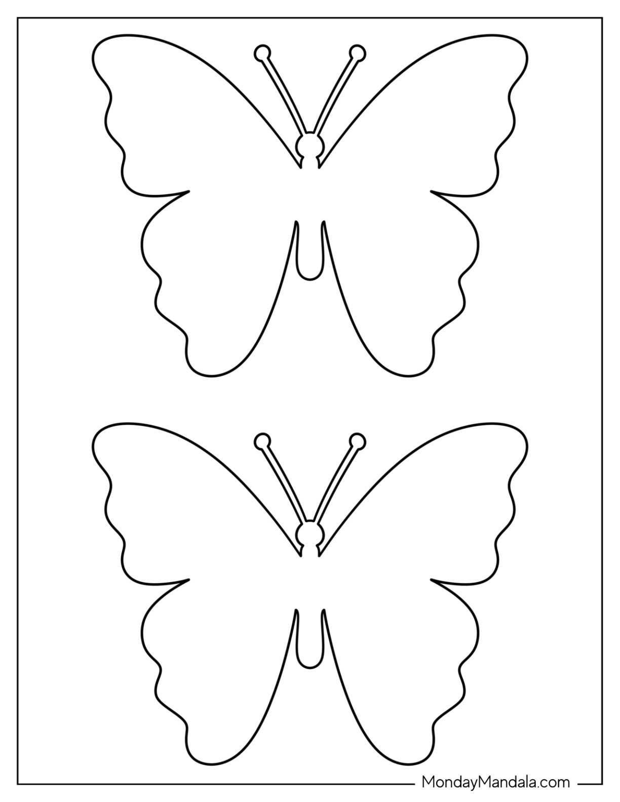 40 Butterfly Templates Free PDF Printables  40 Butterfly Templates Free PDF Printables