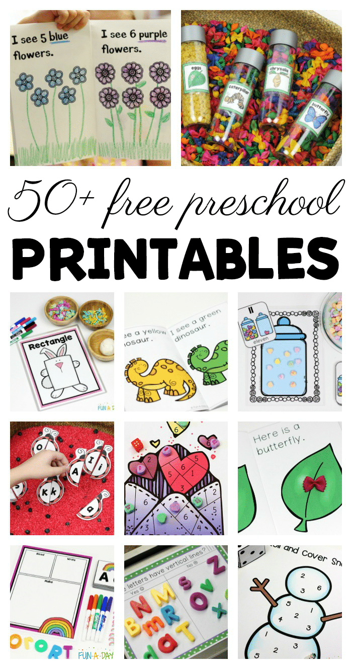 50 Free Preschool Printables For Early Childhood Classrooms 50 Free Preschool Printables For Early Childhood Classrooms