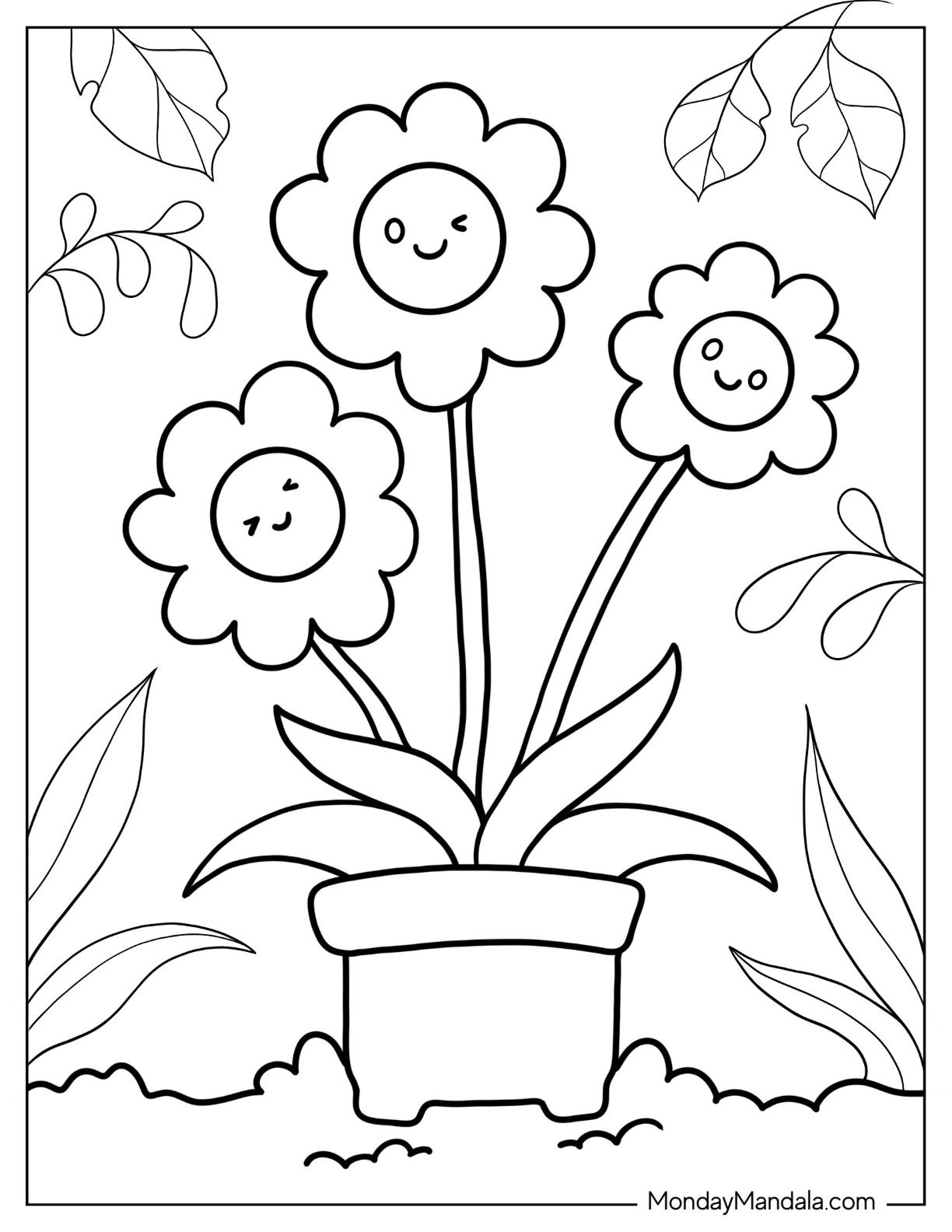 53 Flower Coloring Pages Free PDF Printables  53 Flower Coloring Pages Free PDF Printables
