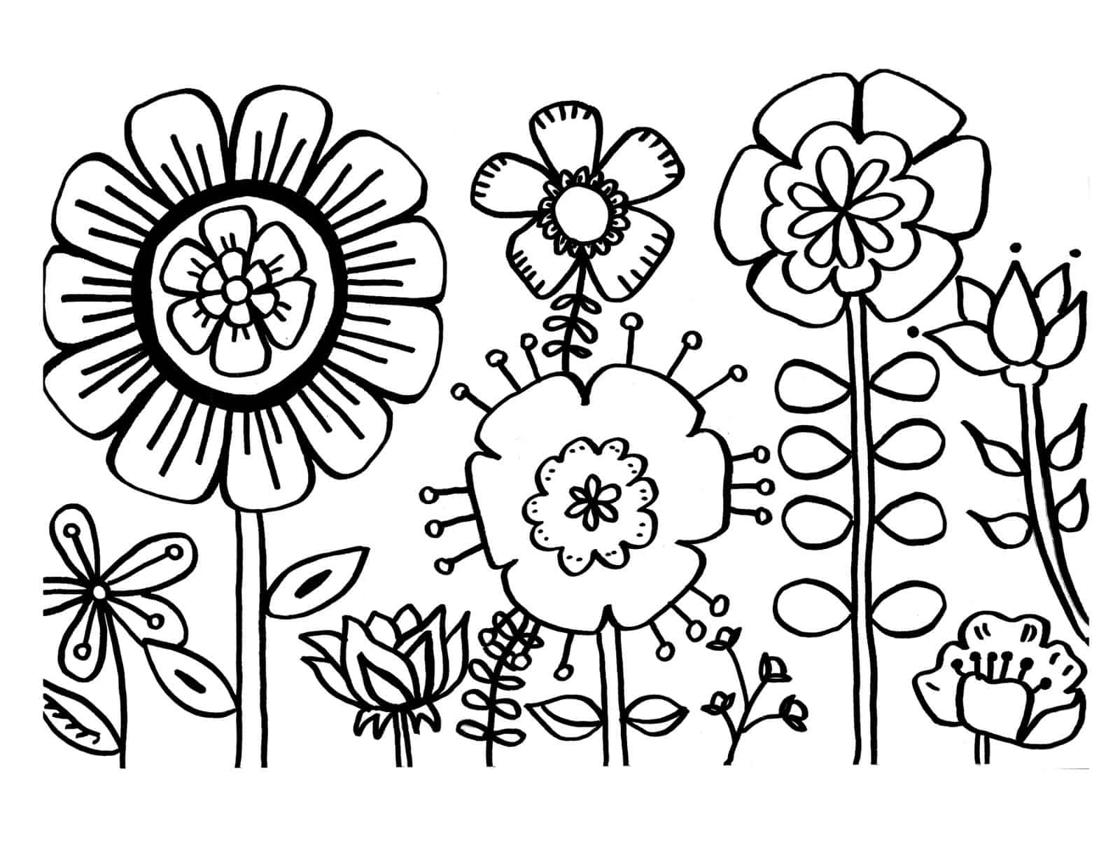 free printable coloring pages of flowers free printable coloring pages of flowers