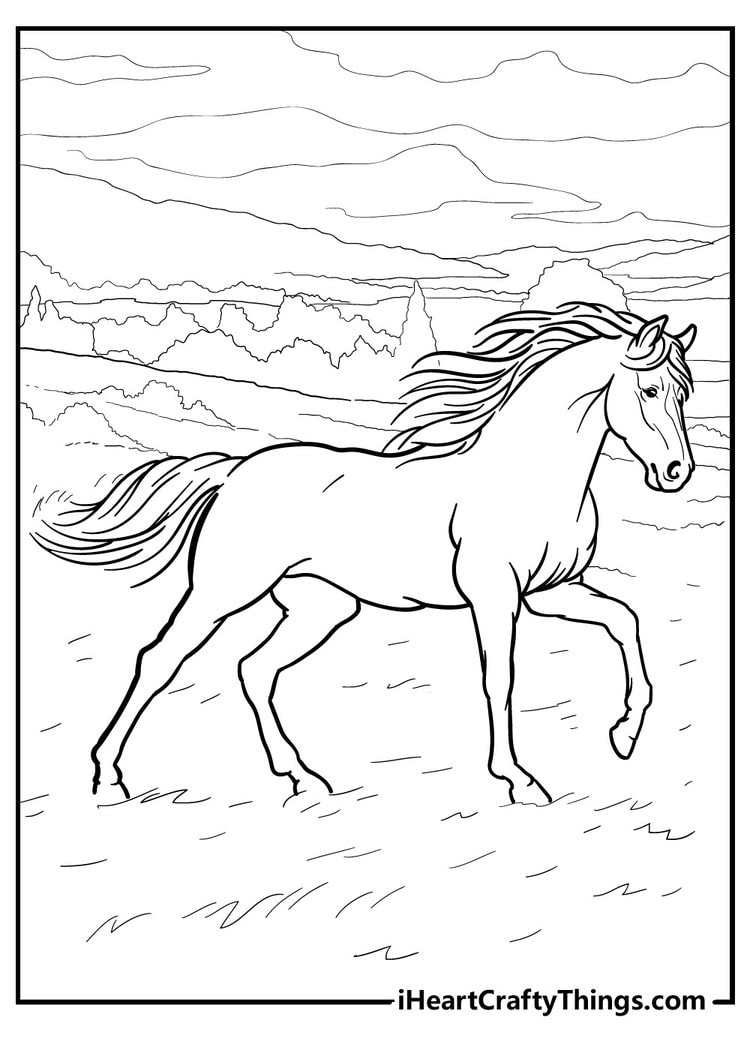 horse colouring pages printable horse colouring pages printable
