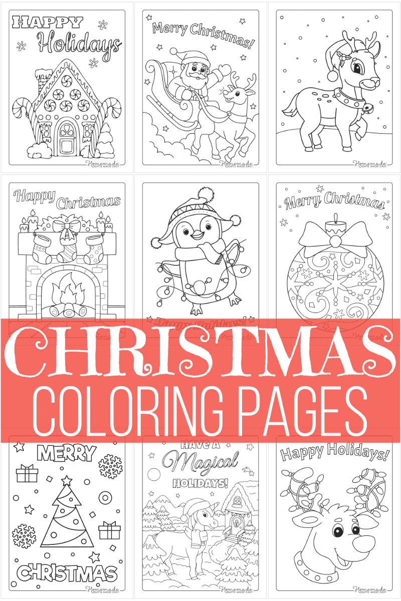 650 Free Christmas Coloring Pages For Kids Adults