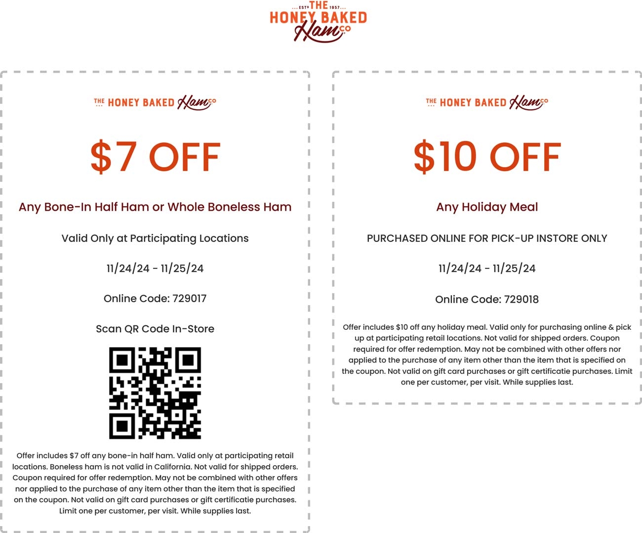 7 10 Off Ham And Meals At Honeybaked Or Online Via Promo Code 729017 Honeybaked The Coupons App   7 10 Off Ham And Meals At Honeybaked Or Online Via Promo Code 729017 Honeybaked The Coupons App