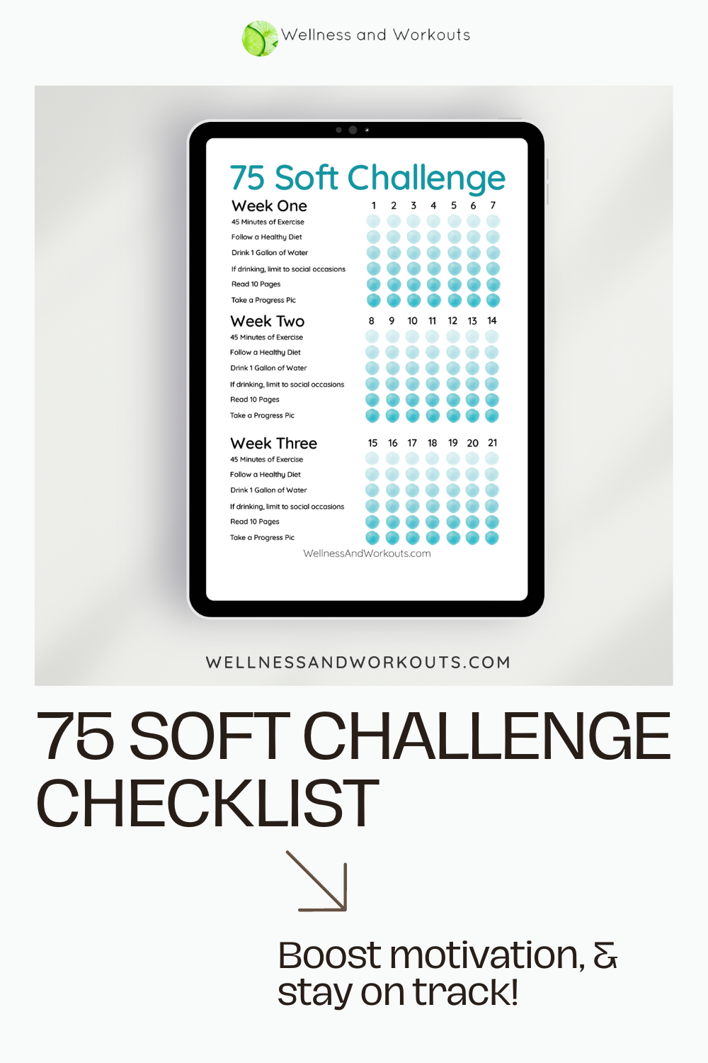 75 Soft Challenge Checklist 75 Soft Challenge Checklist