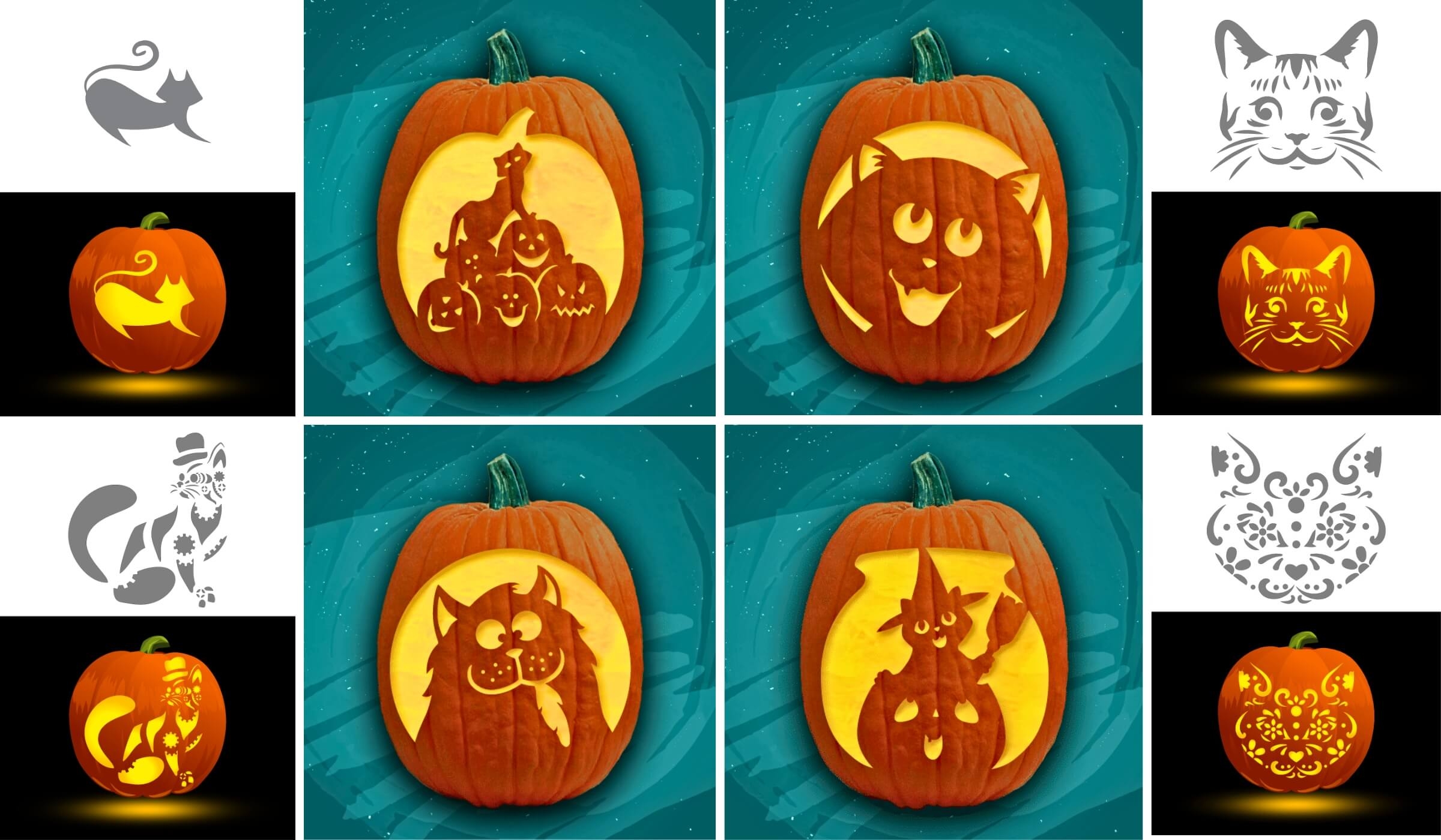 87 Free Cat Pumpkin Carving Stencils The Ultimate List  87 Free Cat Pumpkin Carving Stencils The Ultimate List