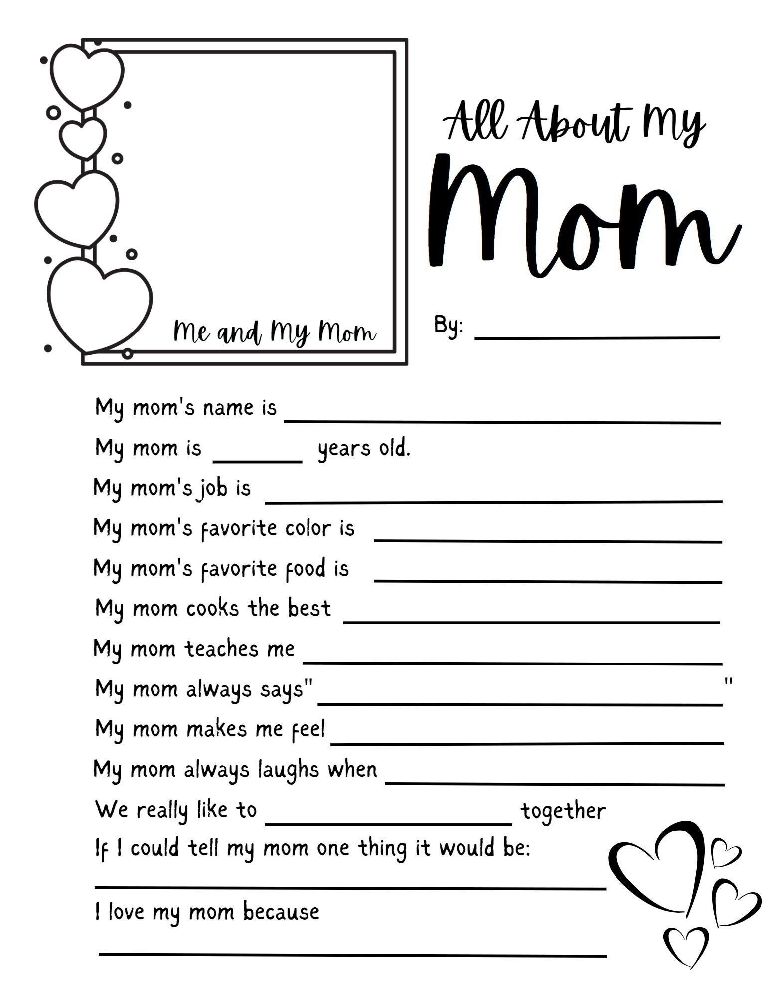All About My Mom Questionnaire Mother s Day Craft Mother s Day Worksheet Gift For Mom From Kids Mother s Day Gift Grandma And Aunt Etsy All About My Mom Questionnaire Mother s Day Craft Mother s Day Worksheet Gift For Mom From Kids Mother s Day Gift Grandma And Aunt Etsy