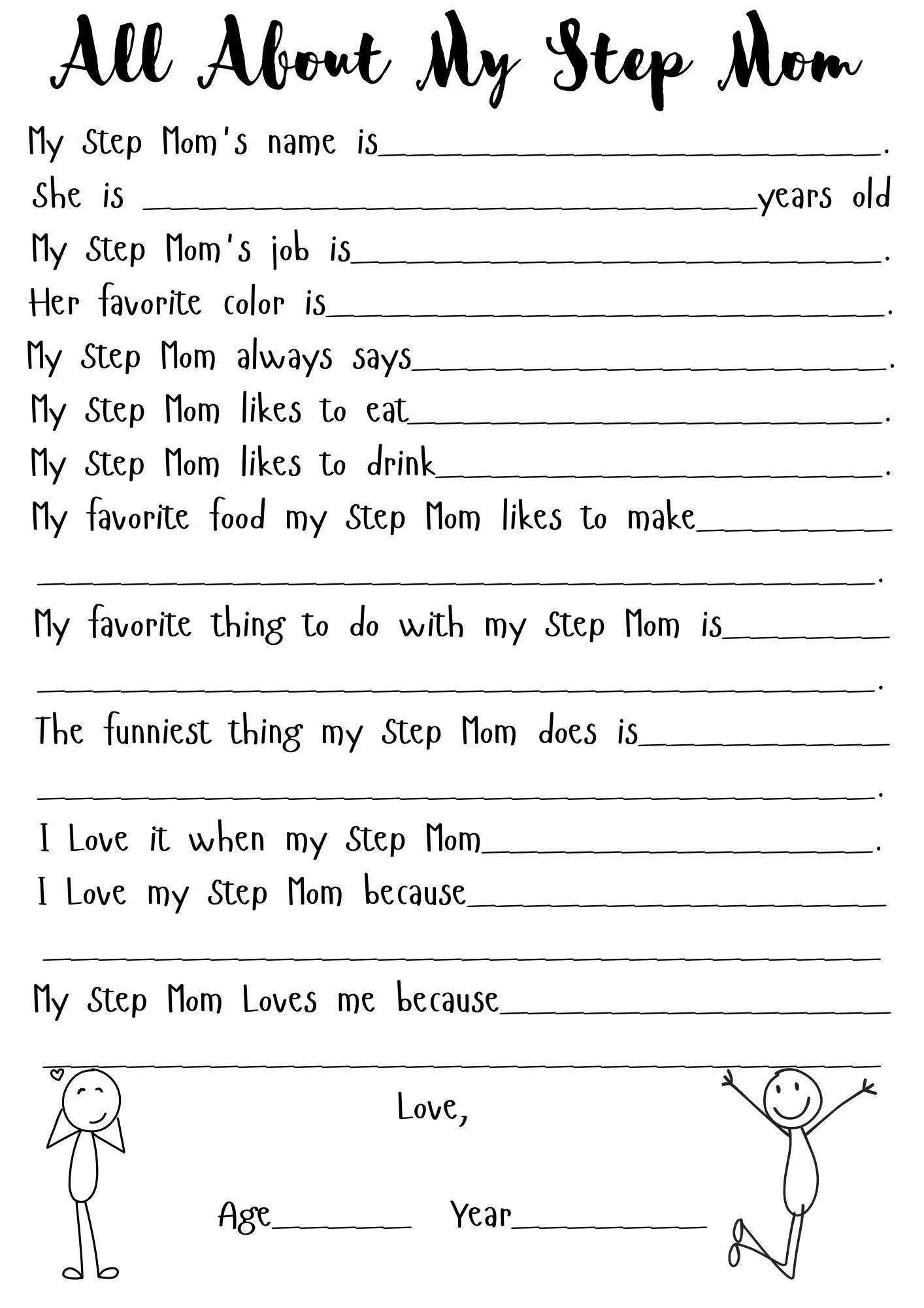 all about mom printable all about mom printable