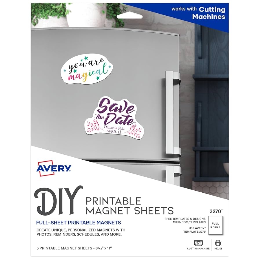 Amazon Avery Printable Magnet Sheets 8 5 X 11 Inkjet Printer 5 White Magnetic Sheets 3270 Inkjet Printer Paper Office Products Amazon Avery Printable Magnet Sheets 8 5 X 11 Inkjet Printer 5 White Magnetic Sheets 3270 Inkjet Printer Paper Office Products
