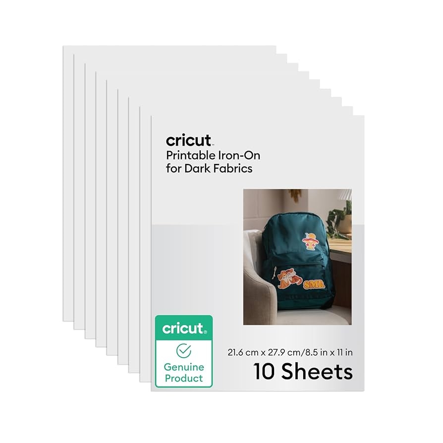 Amazon Cricut Printable Iron On For Dark Fabrics 10 Sheets 8 5 X 11 Print HTV Compatible With Inkjet Printers For Joy Xtra Explore Maker Machines Arts Crafts Sewing Amazon Cricut Printable Iron On For Dark Fabrics 10 Sheets 8 5 X 11 Print HTV Compatible With Inkjet Printers For Joy Xtra Explore Maker Machines Arts Crafts Sewing