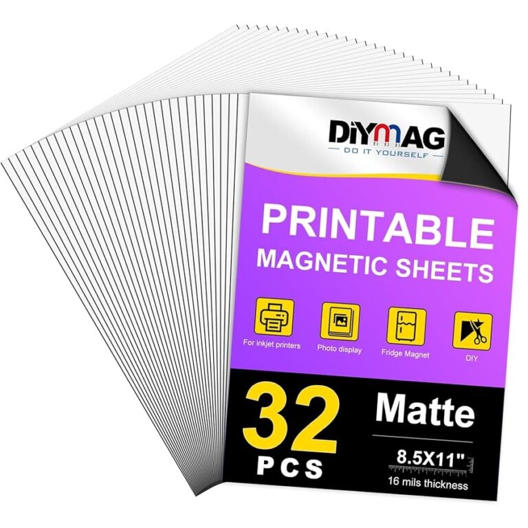 Amazon DIYMAG Printable Magnetic Sheets 32Pcs 8 5 X 11 Inch Flexible Magnet Sheets Matte Non Adhesive Magnetic Paper For Inkjet Printer Photo DIY Crafts Office Products