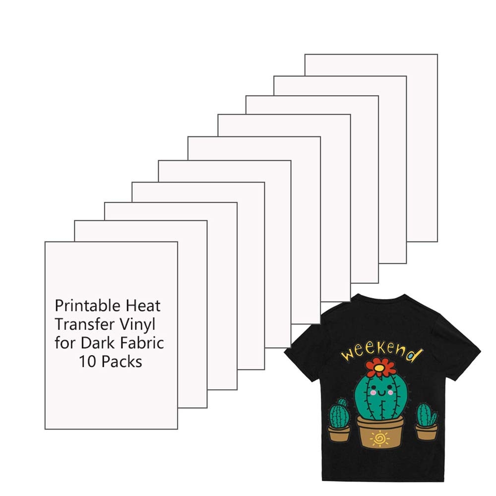 Amazon Printable Heat Transfer Vinyl Paper Inkjet Printer Iron On HTV For Dark Fabrics Or T shirts A4 Size Pack Of 10 Arts Crafts Sewing Amazon Printable Heat Transfer Vinyl Paper Inkjet Printer Iron On HTV For Dark Fabrics Or T shirts A4 Size Pack Of 10 Arts Crafts Sewing