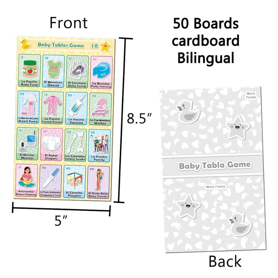 Baby Bingo Baby Shower Games Spanish English For 50 Barbados Ubuy Loteria Mexicana Baby Bingo Baby Shower Games Spanish English For 50 Barbados Ubuy Loteria Mexicana