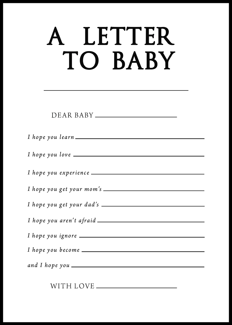 Baby Shower Games Free Printables A Letter To Baby  Baby Shower Games Free Printables A Letter To Baby