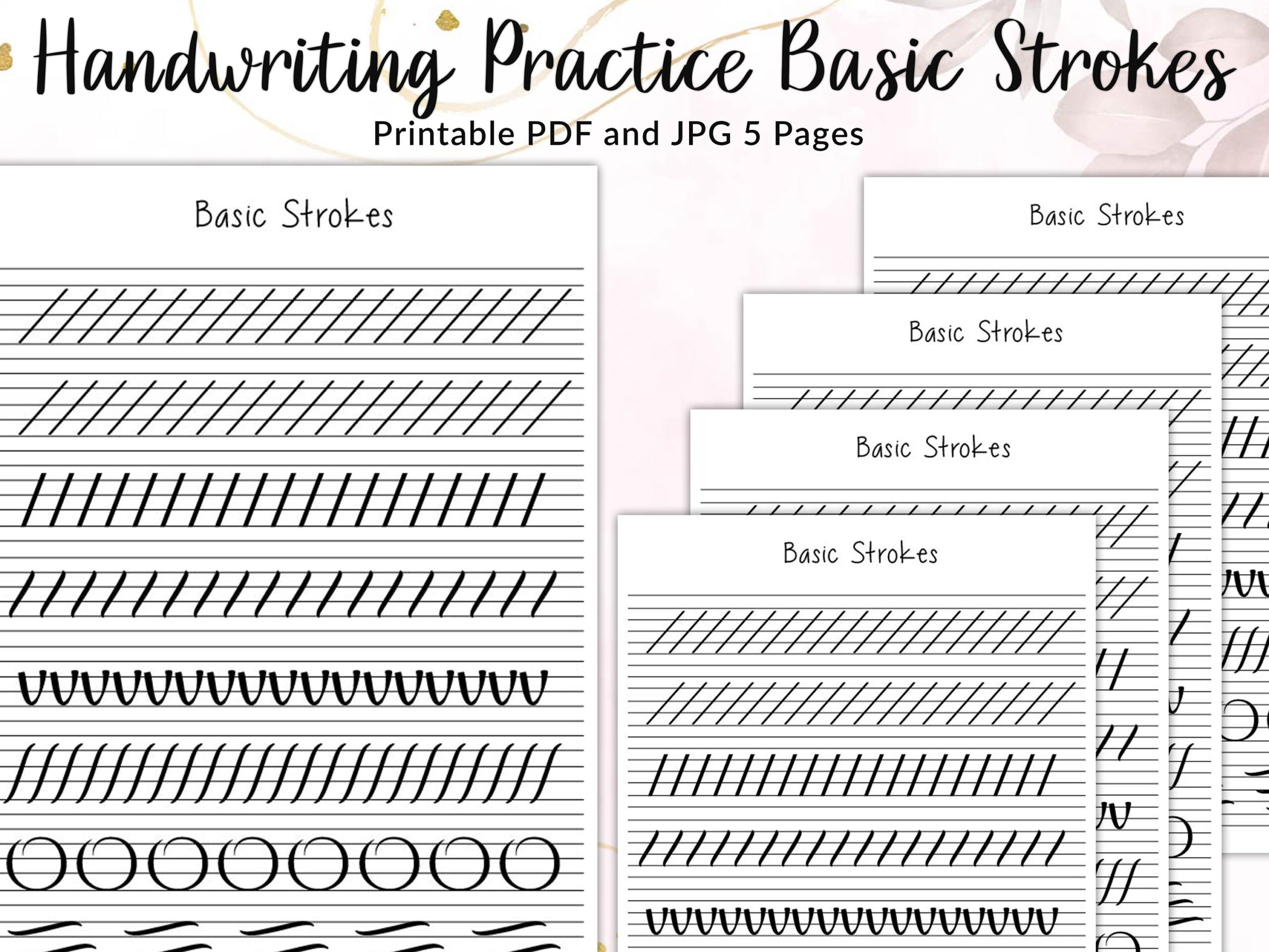 Basic Strokes Handwriting Practice Sheet Printable Handwriting Worksheets Hand Lettering Practice Neat Handwriting Practice Sheets Etsy Basic Strokes Handwriting Practice Sheet Printable Handwriting Worksheets Hand Lettering Practice Neat Handwriting Practice Sheets Etsy