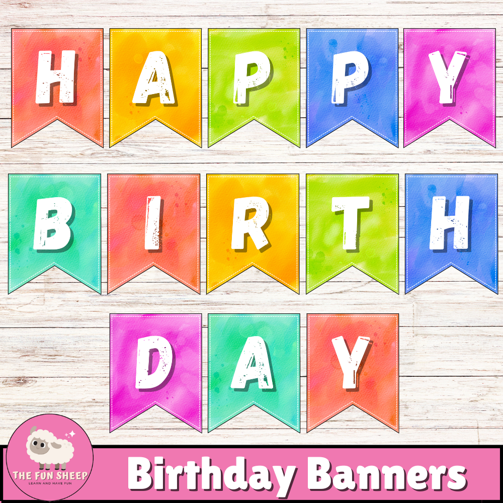 happy birthday banner printable