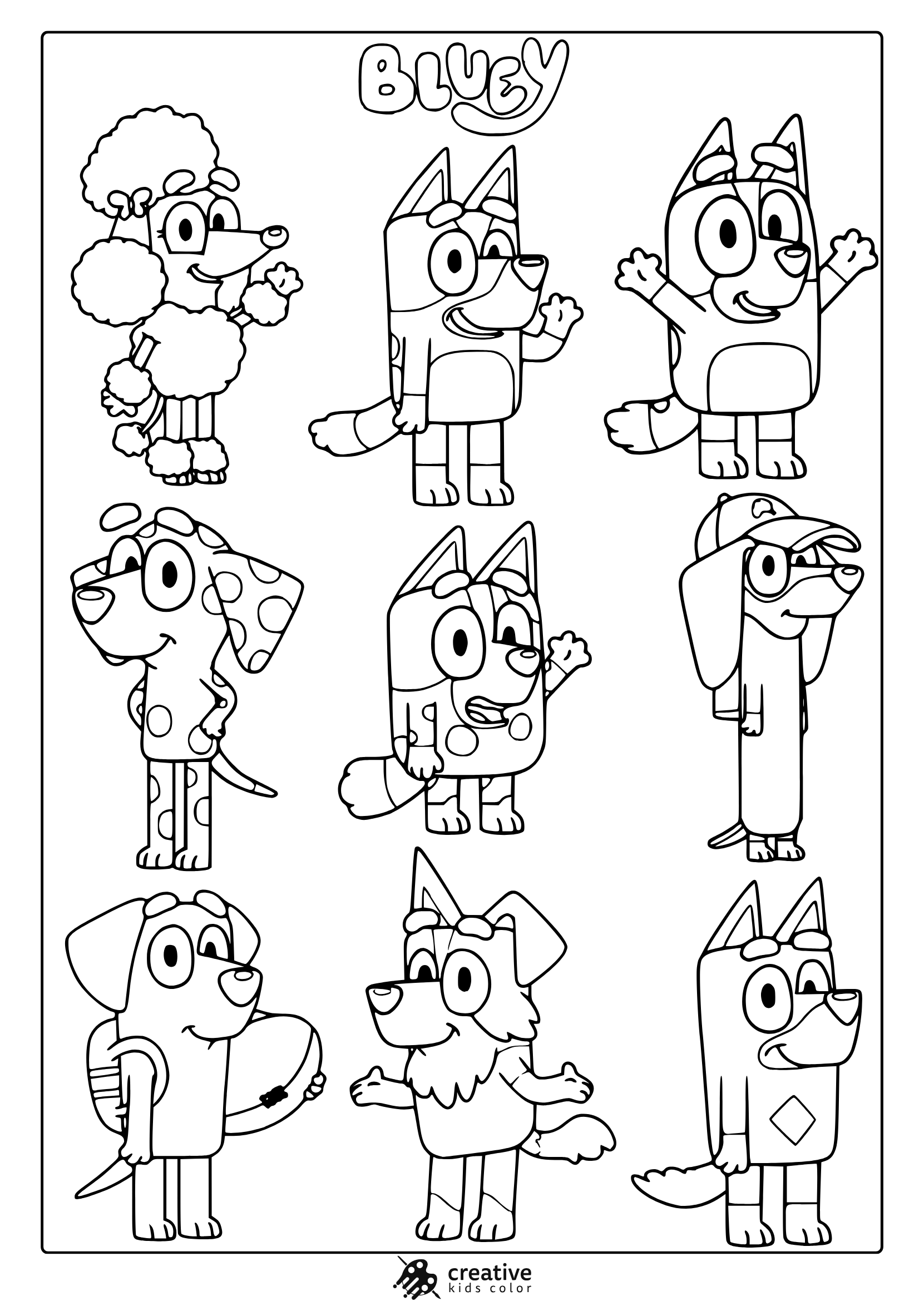 Bluey Coloring Pages 45 Free Printable PDF  Bluey Coloring Pages 45 Free Printable PDF