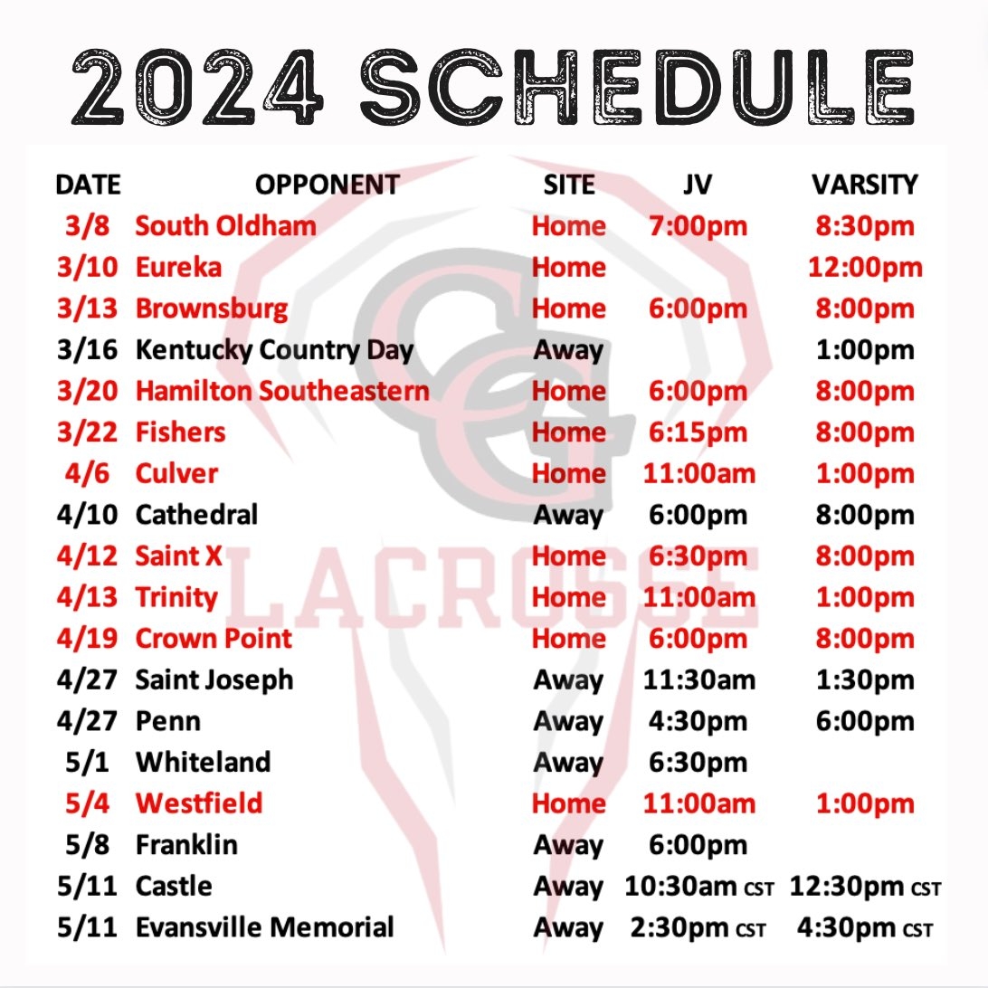 Center Grove LAX On X It s Almost GAME TIME Here Is The 2024 Schedule For Our HS Men s Team This Season Mark Your Calendar And Help Us Cheer On Our Trojans  Center Grove LAX On X It s Almost GAME TIME Here Is The 2024 Schedule For Our HS Men s Team This Season Mark Your Calendar And Help Us Cheer On Our Trojans