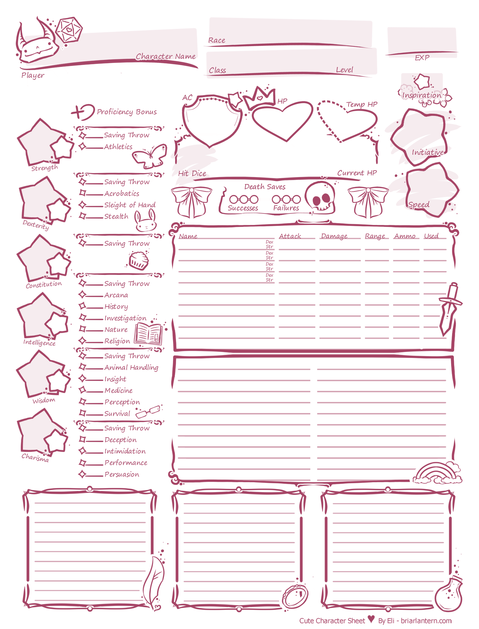 printable dnd character sheet printable dnd character sheet