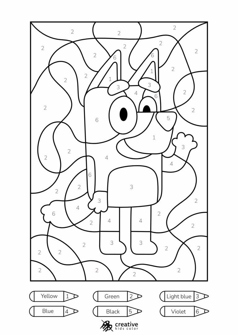 Color By Number Coloring Pages 50 Free Printable PDFs