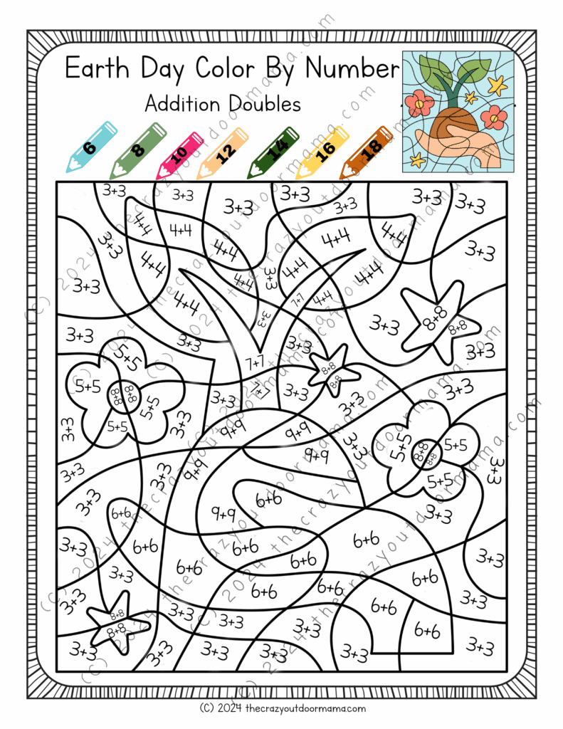 Color By Number Earth Day Printables Sight Words Digraphs Multiplication And Adding  Color By Number Earth Day Printables Sight Words Digraphs Multiplication And Adding